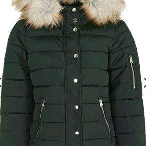 Topshop Hooded Puffer Jacket